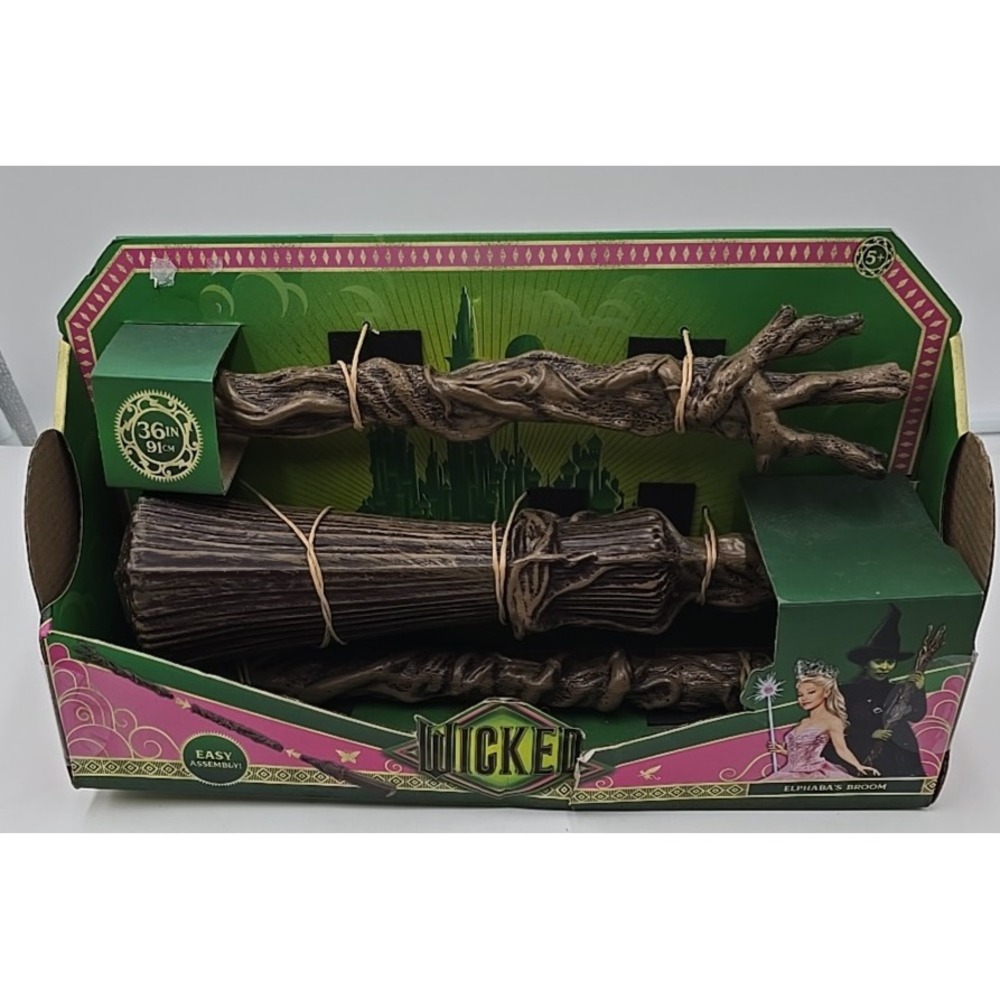 NWT Wicked: Elphaba Broom, 36", Licensed, The Noble Collection